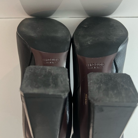 Black leather heeled boots, size 36.5 - Picture 9 of 10